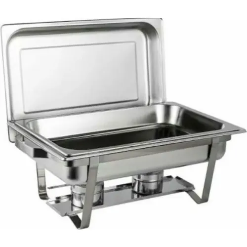 Rechaud Retangular 9L Gourmet Buffet Aço Inox (1 Cuba)