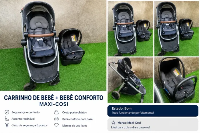 Maxi-Cosi Anna² + Bebê Conforto + Base Isofix | Completo
