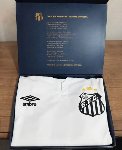 Camisa Santos F.C. - Caixa Hino Santos F.C. - Uniforme 1 - Tamanho GG
