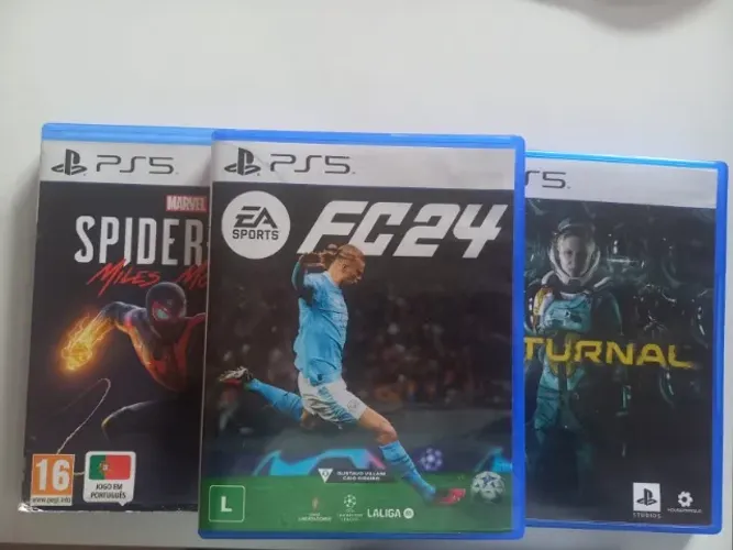 Jogos PS5 Originais - Spider-Man Miles Morales, EA Sports FC 24 e Returnal