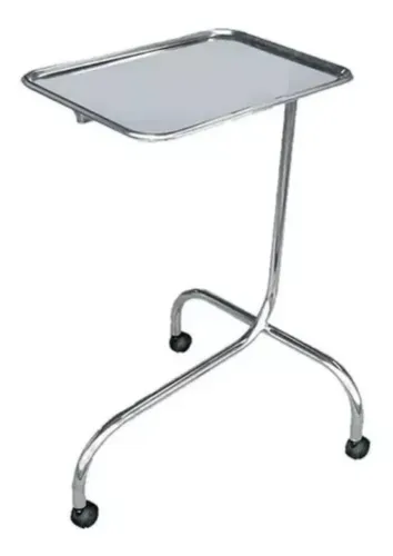 Mesa Mayo Inox Altura Ajustável C/ Bandeja