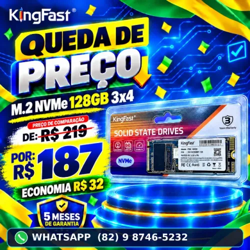 SSD KingFast M.2 NVMe 128GB ? Entrega Grátis