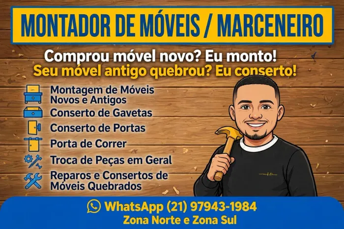montador de móveis e pequenos reparos domésticos