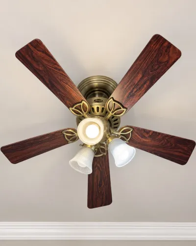 Ventilador de teto Hunter original 5 pás com luminária - excelente estado