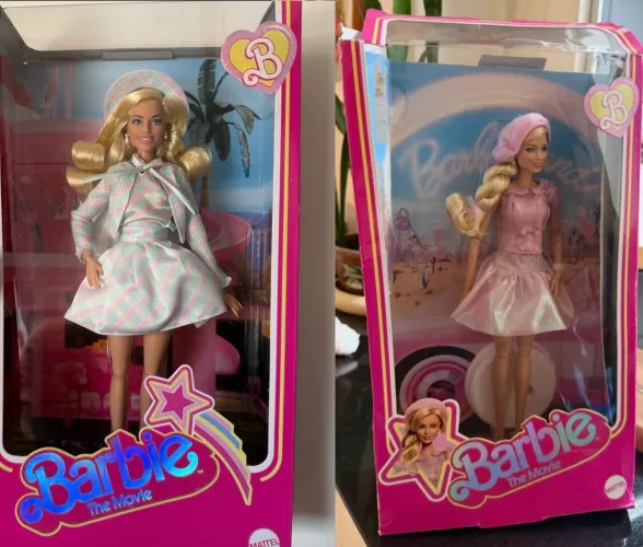 Duas Barbies the movie nunca removidas da caixa