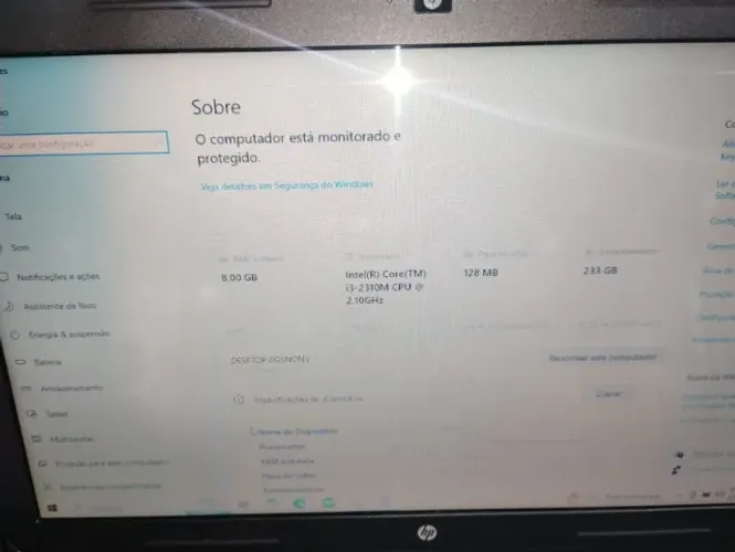 Notebook HP 430 com Intel Core i3