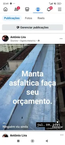 Manta asfáltica impermeabilização