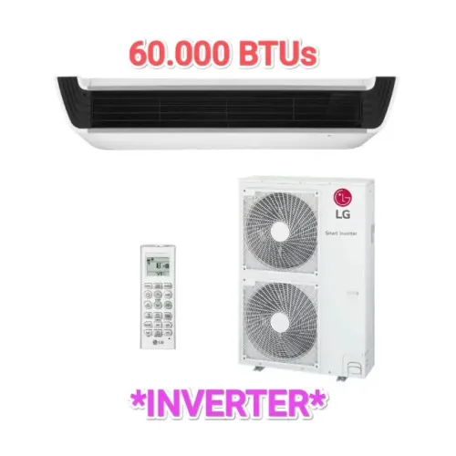 Ar Split Piso Teto LG INVERTER 60000 BTUs + 220v bifásico + Nota + Garantia + Cartão 12x