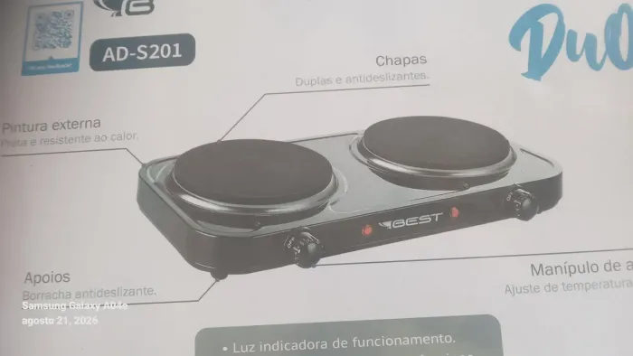 Fogão Elétrico duas bocas Best branco novo na caixa 150