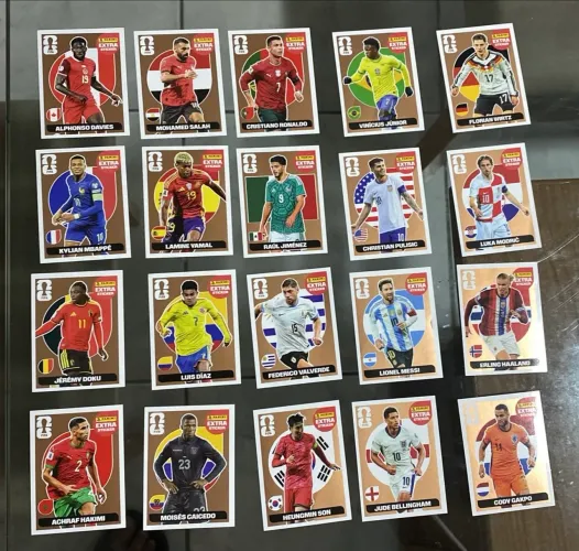 Kit 20 figurinhas bronze extra sticker 2026