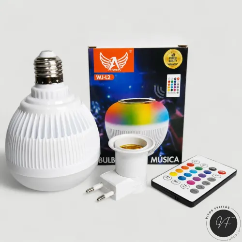 Lâmpada Musical RGB Bluetooth | Entrega Grátis em VCA