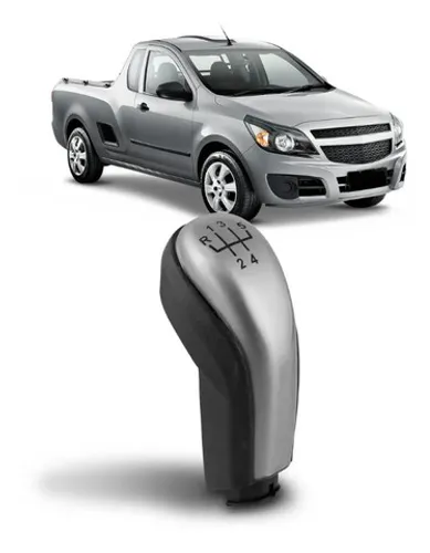 Manopla Bola Câmbio Chevrolet Agile Todos / Montana 2011 à 2019 - Prata