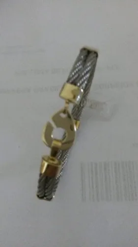 Pulseira Cabo náutico em moeda antiga , 19cm