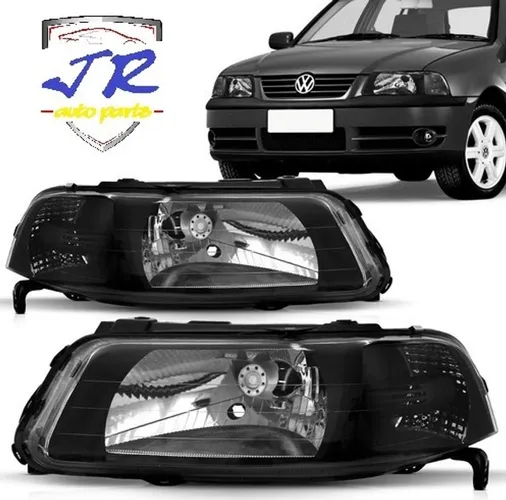 Par Farol Gol Saveiro Parati G3 00 A 2005 Mascara Negra Simples
