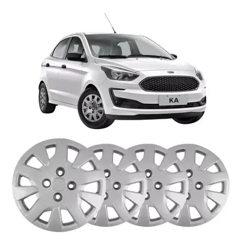 Jogo 4 Peças - Calota Aro 14  - Ford Ka 2019 - Grid