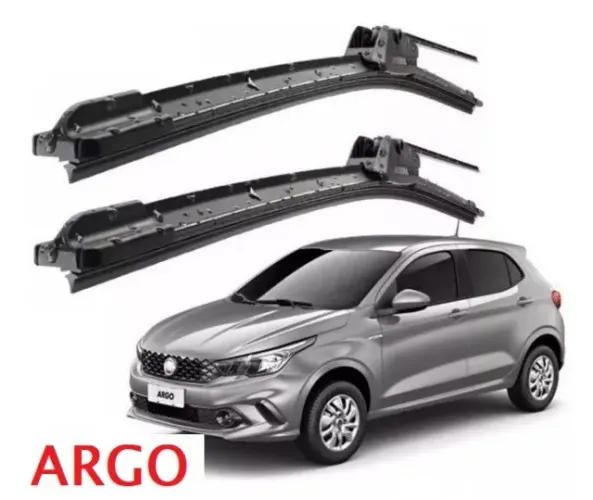 Par de Palhetas do Limpador do Para-Brisa Fiat Argo e Uno_Instalação Grátis na Hora