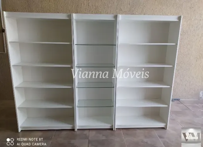 2 Estantes Prateleiras + 1 Estante Prateleiras Vidro - Direto da Fábrica