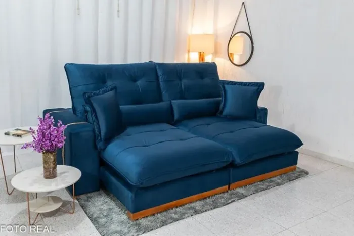 Sofá Retrátil e Reclinável Arthur_2.50m Molas Ensacadas Pronta Entrega!