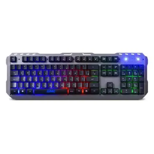 Teclado Base Metálica Led Rainbow GK300 Multilaser Preto - TC260
