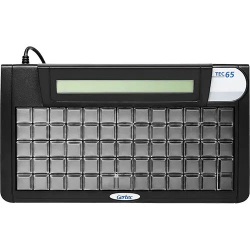 Teclado Gertec - Tec-e 65 Display - Usb Cor De Teclado Preto