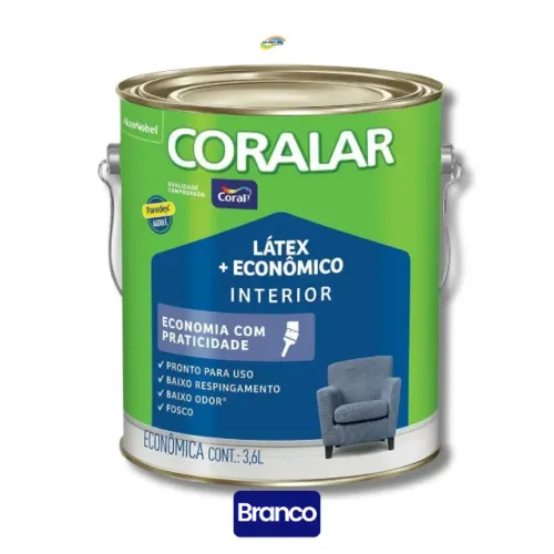 Tinta Coral Coralar + Economico Late 3,6L Branco