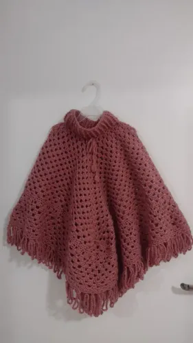 Poncho Feminino - Rosé - (Novo)