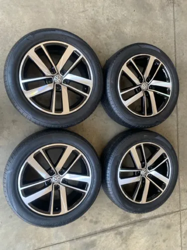 Rodas aro 16 Volkswagen 5/100 + pneus seminovos