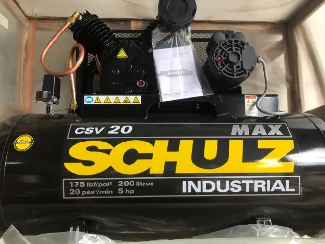 Compressor Schulz CSV20 MAX 20 pés 200 litros 5 hp monofásico - novo e com garantia