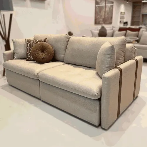 Sofá Retrátil Reclinável Malibu 2.90m Linho Cinza 1008 - D45