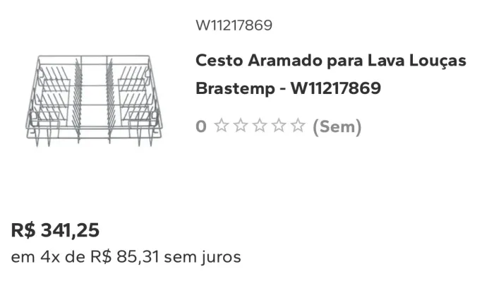 Aramados para Lava Louças Brastemp