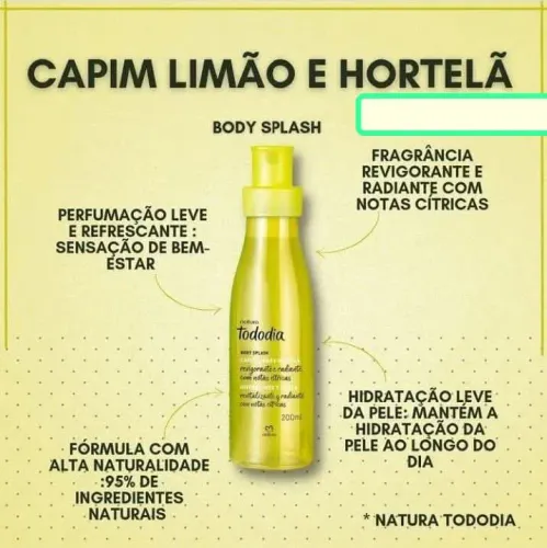 2-Body Splash Tododia 200ml- FRAGRÂNCIAS