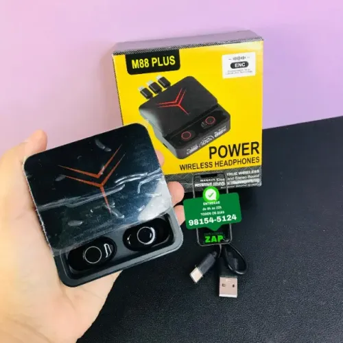 Fone De Ouvido Bluetooth Power Bank - Entrega Rápida