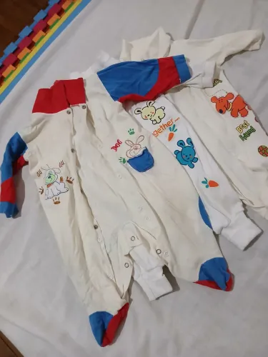 Kit 3 Macacões de Bebê Manga Longa