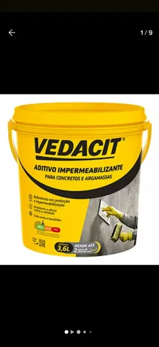 Vedacit Impermeabilizante para Concreto e Argamassa 3,6L