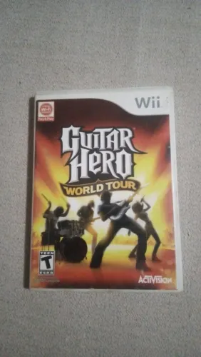 NINTENDO WII JOGO GUITAR HERO COM MANUAL FUNCIONANDO PERFEITAMENTE 