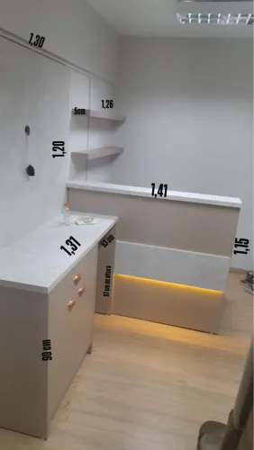Recepção com led  + painel 