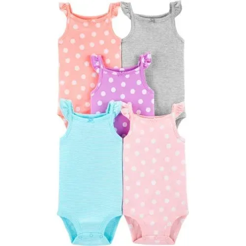 Conjunto Kit Carters 5 peças bodies feminino 3 meses