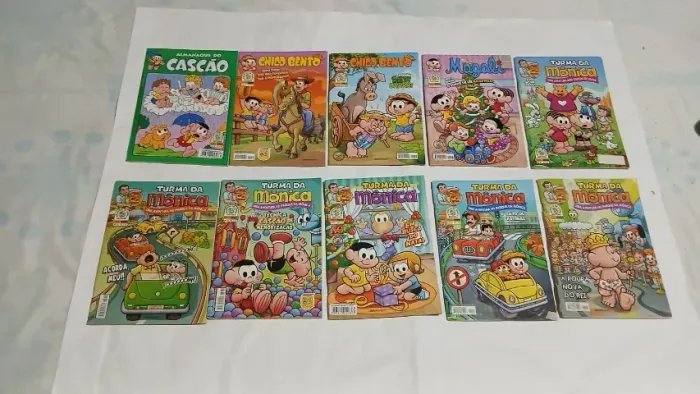 turma da Mônica - kit com gibis seminovos - mônica,cascão,cebolinha,magali e chico bento