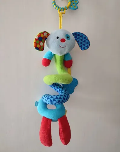 Brinquedo de bebê Buba Mordedor e chocalho Cachorro 
