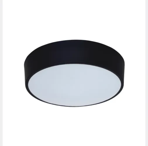 Plafon Redondo Nevada - Kiptena | Novo na Caixa | Preto
