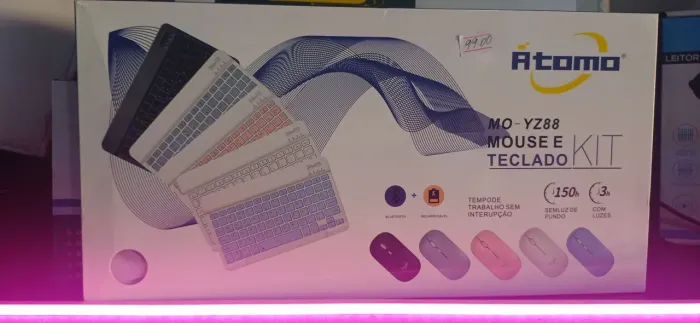 Kit Teclado e Mouse sem Fio Atomo MO-YZ88