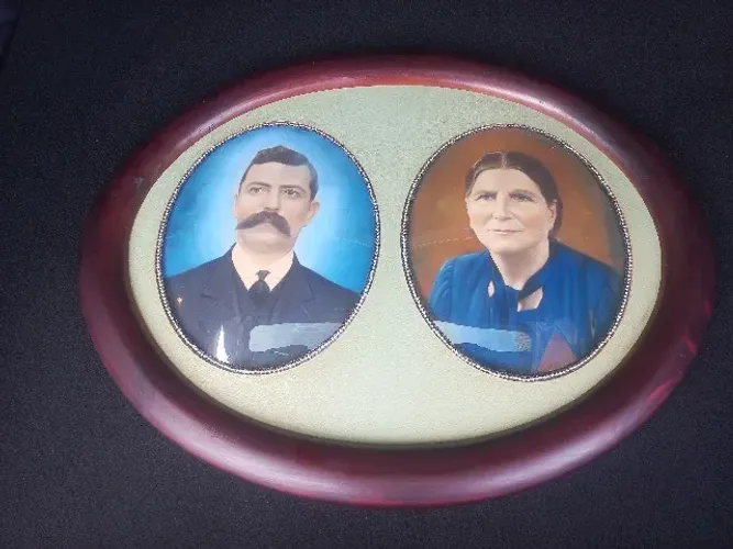 QUADRO DE FOTO ANTIGA DE CASAL