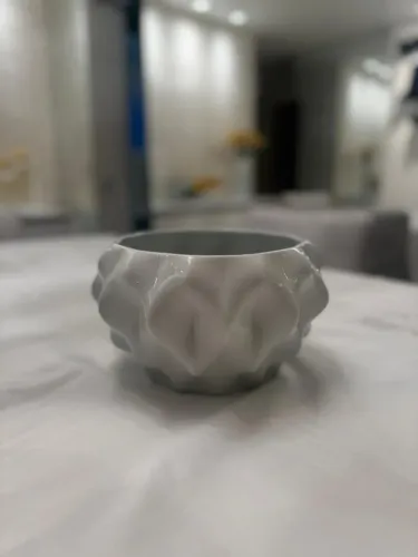 Vaso Plissan P - Holaria (Porcelana Branca Brilho)