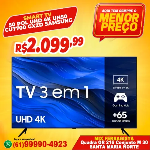 Smart TV 50 Pol UHD 4K UN50CU7700GXZD