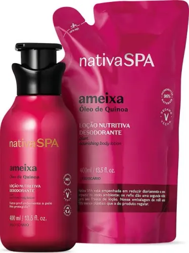 Kit Hidratante + Refil NATIVA SPA " Ameixa " 400ml cada 