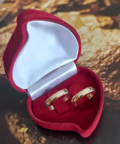 Aliança maciça em ouro 750 18K nova noivado ou casamento