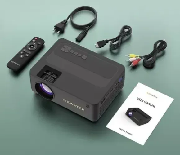 Projetor Wewatch V10 Pro Hd 1080p Nativo! Wi-fi Bluetooth