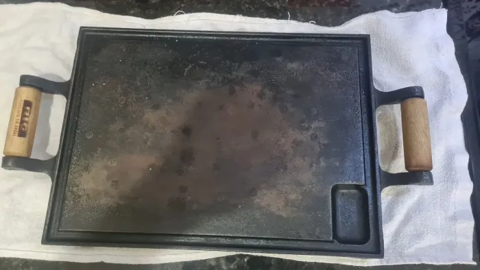 Chapa Bifeteira Em Ferro Fundido 25x35 Lisa Picanheira