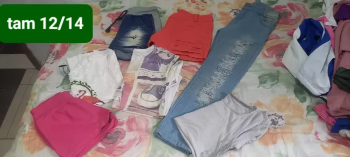 lote com 67 peças menina tam 12/14 ....há mais modelos e tamanhos zap *  