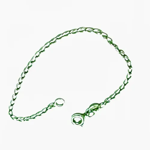 Pulseira Infantil Unissex de Prata Polida